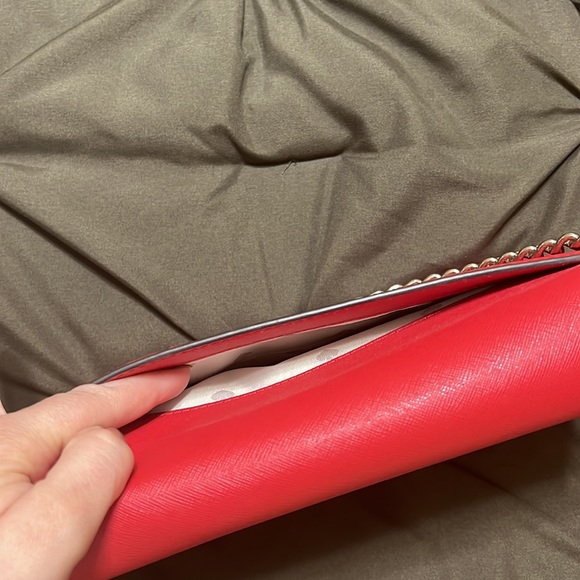 Kate Spade Red Crossbody Bag with Gold Chain - Picture 3 of 4